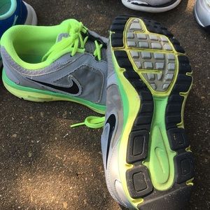 Nike green and gray runners